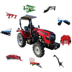 tractor azul agrícola de 4 ruedas del tractor de granja 4wd 60hp con las piezas