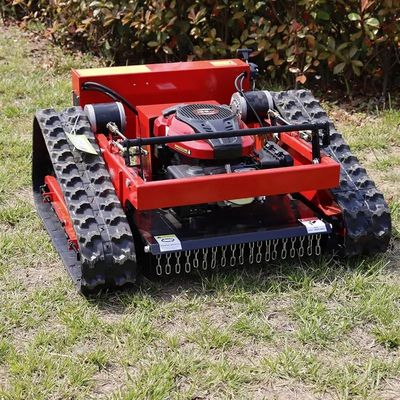 Gasolina auto del robot del cortacésped de la correa eslabonada de goma automotora