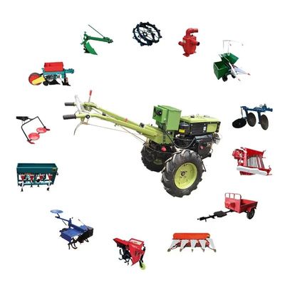 tractor de granja que camina 12hp 18hp Mini Diesel Walking Hand Tractor 16hp