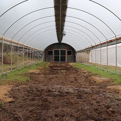 Invernadero de acero galvanizado del túnel del invernadero los 3.2m de la película del marco PE alto