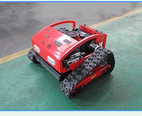 Gasolina auto del robot del cortacésped de la correa eslabonada de goma automotora