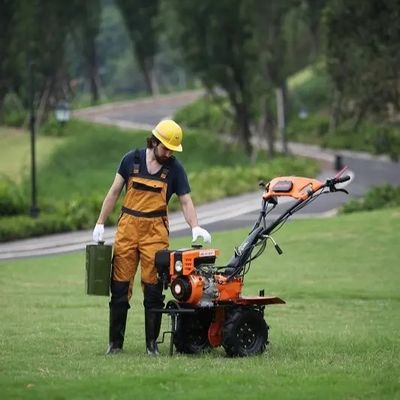 Máquina activada mano de la sierpe del poder del cultivador de la azada rotatoria de cuatro movimientos