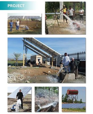 bomba de agua del certificado 10hp del CE de la bomba de agua del panel solar 5hp para el sistema de la agricultura