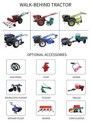 Las ruedas multiusos del tractor de granja que caminan 2 dan motocultor 20hp